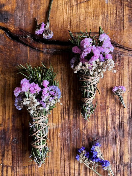 Rosemary, Statice + Gypsophila Cleansing Wand