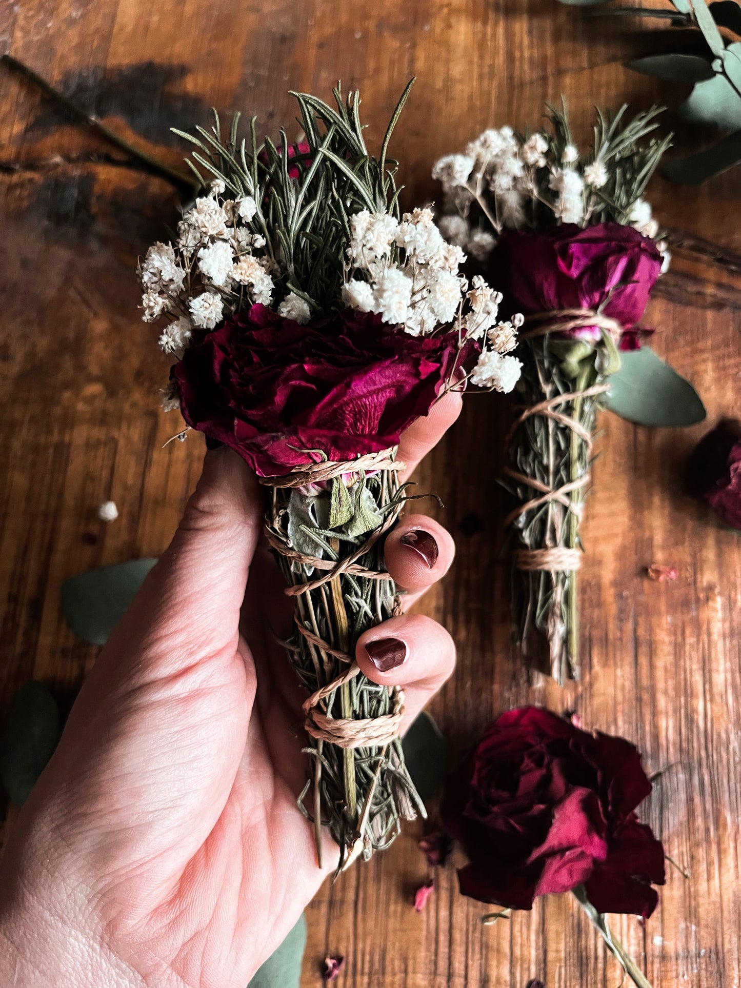 Rosemary, Rose & Gypsophila Cleansing Wand