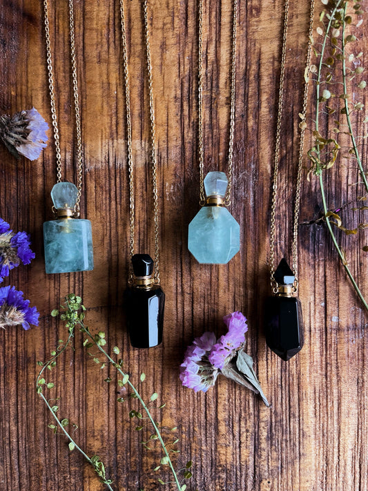 Crystal Potion Bottle Necklace