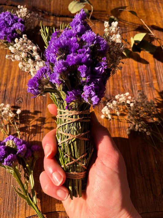 Rosemary, Statice + Gypsophila Cleansing Wand