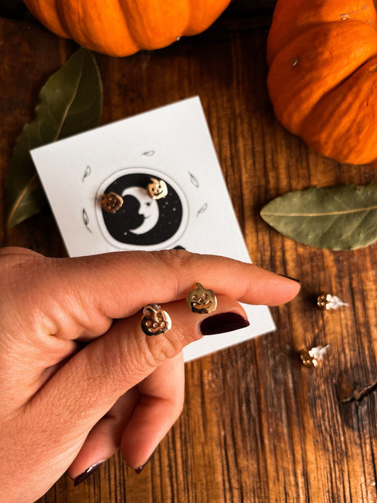 Gold Pumpkin Earrings