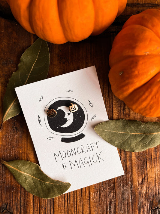 Gold Pumpkin Earrings